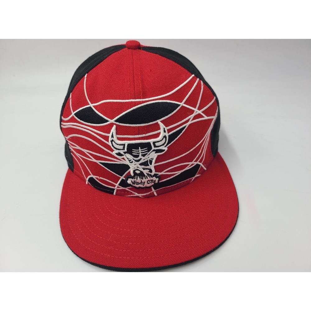 Chicago Bulls New Era 59Fifty Fitted 7 3/4 Hat Cap Wool Men NBA Red Black *READ*